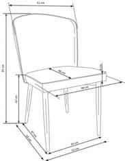 Halmar Moderní jídelní židle K446 námořnická (2p=4szt) (2 Karton)