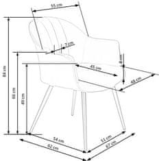 Halmar Moderní jídelní židle K468 tmavě zelená (1p=2szt)