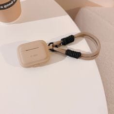 Tech-protect Silicone Rope puzdro na Apple Airpods Pro 1 / 2, svetlohnedé