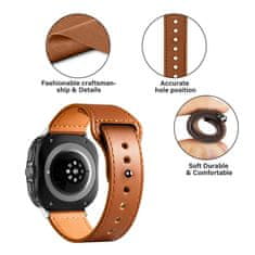 Tech-protect Leatherfit remienok na Samsung Galaxy Watch Ultra 47mm, brown