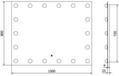 Mexen Mexen Dona osvetlené kúpeľňové zrkadlo 100 x 80 cm, LED 6000K, proti pare - 9818-100-080-611-00 - MEXEN