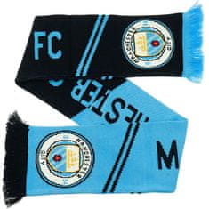 FAN SHOP SLOVAKIA Šál Manchester City FC, modro-čierny, 132x19 cm