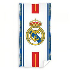 FAN SHOP SLOVAKIA Osuška Real Madrid FC, biela s pruhmi, bavlna, 70x140 cm