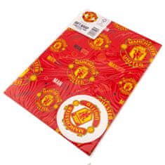 FAN SHOP SLOVAKIA Darčekový baliaci papier Manchester United FC, červený, 2 hárky