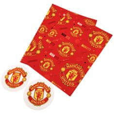 FAN SHOP SLOVAKIA Darčekový baliaci papier Manchester United FC, červený, 2 hárky