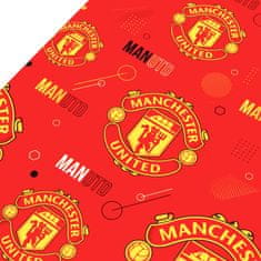 FAN SHOP SLOVAKIA Darčekový baliaci papier Manchester United FC, červený, 2 hárky