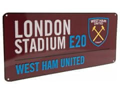 FAN SHOP SLOVAKIA Plechová ceduľa West Ham United FC, vínová, štadión