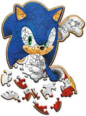 Trefl Drevené obrysové puzzle Sonic: Veselý Sonic 50 dielikov