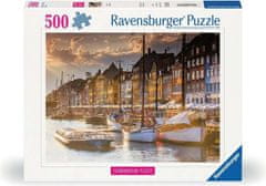 Ravensburger Puzzle Škandinávia: Západ slnka v Kodani 500 dielikov