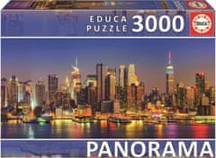 EDUCA Panoramatické puzzle Mrakodrapy v New Yorku 3000 dielikov