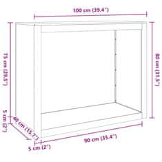 Petromila vidaXL Regál na krbové drevo 100x40x80 cm, kortenová oceľ