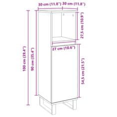 Petromila vidaXL Skrinka do kúpeľne dub sonoma 30x30x100 cm kompozitné drevo