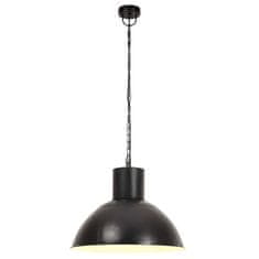 Vidaxl Závesná lampa 25 W, čierna, okrúhla 48 cm E27