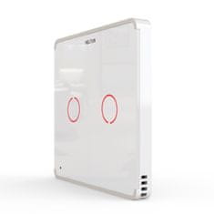 HELTUN HELTUN Touch Panel Switch Duo (HE-TPS02-WWM), Z-Wave nástenný vypínač 2 tlačidlá, Biely