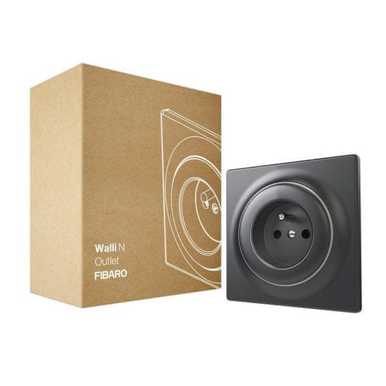 Zásuvka bez inteligencie - FIBARO Walli N Outlet type E Anthracite (FGWSONE-011-8)