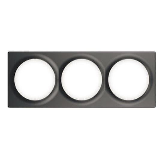 FIBARO Trojrámik pre vypínače Walli - FIBARO Walli Triple Cover Plate Anthracite (FG-Wx-PP-0004-8)