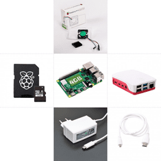 Raspberry Pi Zonepi sada s Raspberry Pi 4, 4GB RAM, 32GB karta, oficiálna krabička, biela