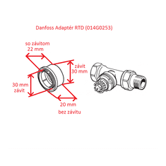 DANFOSS Danfoss Adaptér RTD (014G0253)