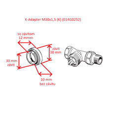 DANFOSS Danfoss Adaptér M30x1,5 (K) (014G0252)