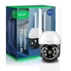 Nous Nous W6 WiFi Smart PTZ Vonkajšia Mini IP Kamera 3MP Tuya