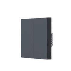 AQARA AQARA Smart Wall Switch H1 EU (No Neutral, Double Rocker) (WS-EUK02-G), Sivá - Zigbee vypínač s dvojitým relé