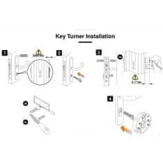 danalock Danalock V3 Salto DL Key Turner adaptér pre cylindrické vložky Euro