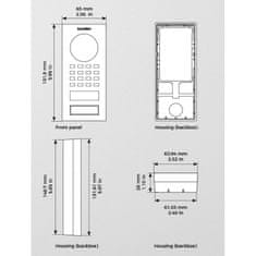 Doorbird DoorBird D1101V, Povrchová montáž, Nehrdzavejúca oceľ V2A, Leštený