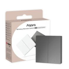 AQARA AQARA Wireless Remote Switch H1 Double Rocker (WRS-R02-G), Sivá - Zigbee dvoj tlačidlový batériový vypínač