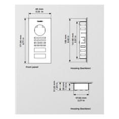 Doorbird DoorBird D1101V, Zapustená montáž, Nehrdzavejúca oceľ V2A, Leštený