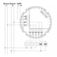 HELTUN HELTUN Touch Panel Switch Solo (HE-TPS01-MKK), Z-Wave nástenný vypínač 1 tlačidlo, Čierny