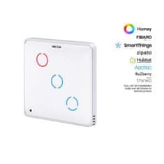 HELTUN HELTUN Touch Panel Switch Trio (HE-TPS03-WWM), Z-Wave nástenný vypínač 3 tlačidlá, Biely