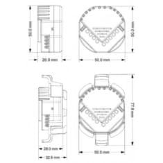 HELTUN HELTUN Micro Module Adapter (HE-MMA01), Držiak na DIN lištu pre relé moduly HELTUN