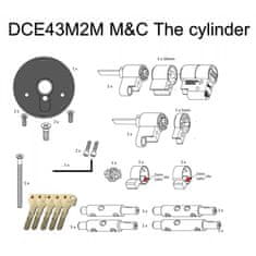 danalock M&C Modulárny cylinder pre Danalock V3, vnútorná dĺžka 20 mm