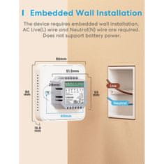 Meross Meross Smart Wi-Fi Termostat pre Elektrické Podlahové Kúrenie, MTS200HK (EU verzia)