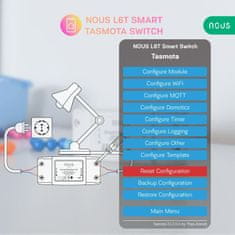 Nous Nous L6T WiFi Smart Spínací Modul s Tasmota firmvérom