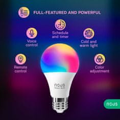 Nous Nous P3 WiFi Smart Žiarovka RGB E27 Tuya