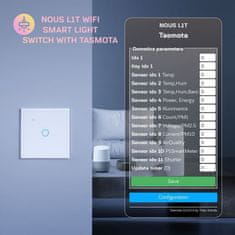 Nous Nous L1T WiFi Smart Svetelný vypínač s Tasmota firmvérom