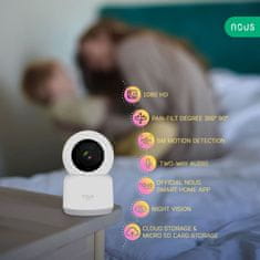 Nous Nous W2 WiFi Smart Kamera PTZ 2MP FullHD 1080p Tuya