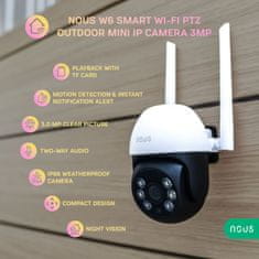 Nous Nous W6 WiFi Smart PTZ Vonkajšia Mini IP Kamera 3MP Tuya