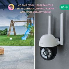 Nous Nous W6 WiFi Smart PTZ Vonkajšia Mini IP Kamera 3MP Tuya