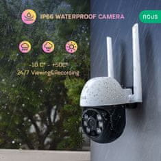 Nous Nous W6 WiFi Smart PTZ Vonkajšia Mini IP Kamera 3MP Tuya