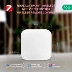 Nous Nous LZ4 Zigbee Smart Bezdrôtové Mini Tlačidlo