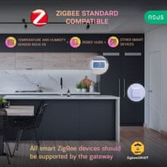 Nous Nous E6 LCD Zigbee Smart Teplotný a Vlhkostný Senzor