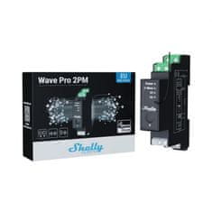 Shelly Shelly Qubino Wave Pro 2PM - spínací modul s meraním spotreby 2x 16A (Z-Wave)