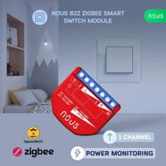 Nous Nous B2Z ZigBee Smart Spínací Modul (1 kanál, meranie spotreby)