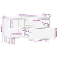 Petromila vidaXL TV skrinka 80x34x46 cm akáciový masív