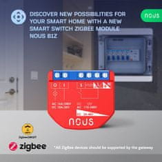 Nous Nous B1Z ZigBee Smart Spínací Modul (1 kanál, bez merania spotreby)