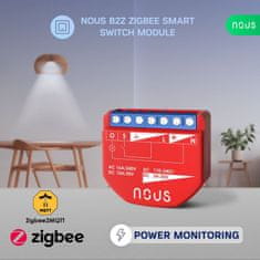 Nous Nous B2Z ZigBee Smart Spínací Modul (1 kanál, meranie spotreby)