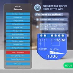 Nous Nous B1T WiFi Tasmota Spínací Modul (1 kanál, bez merania spotreby, ESP32)