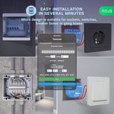 Nous Nous B1T WiFi Tasmota Spínací Modul (1 kanál, bez merania spotreby, ESP32)